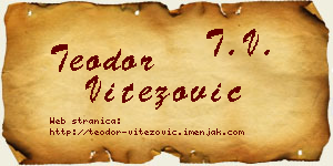 Teodor Vitezović vizit kartica